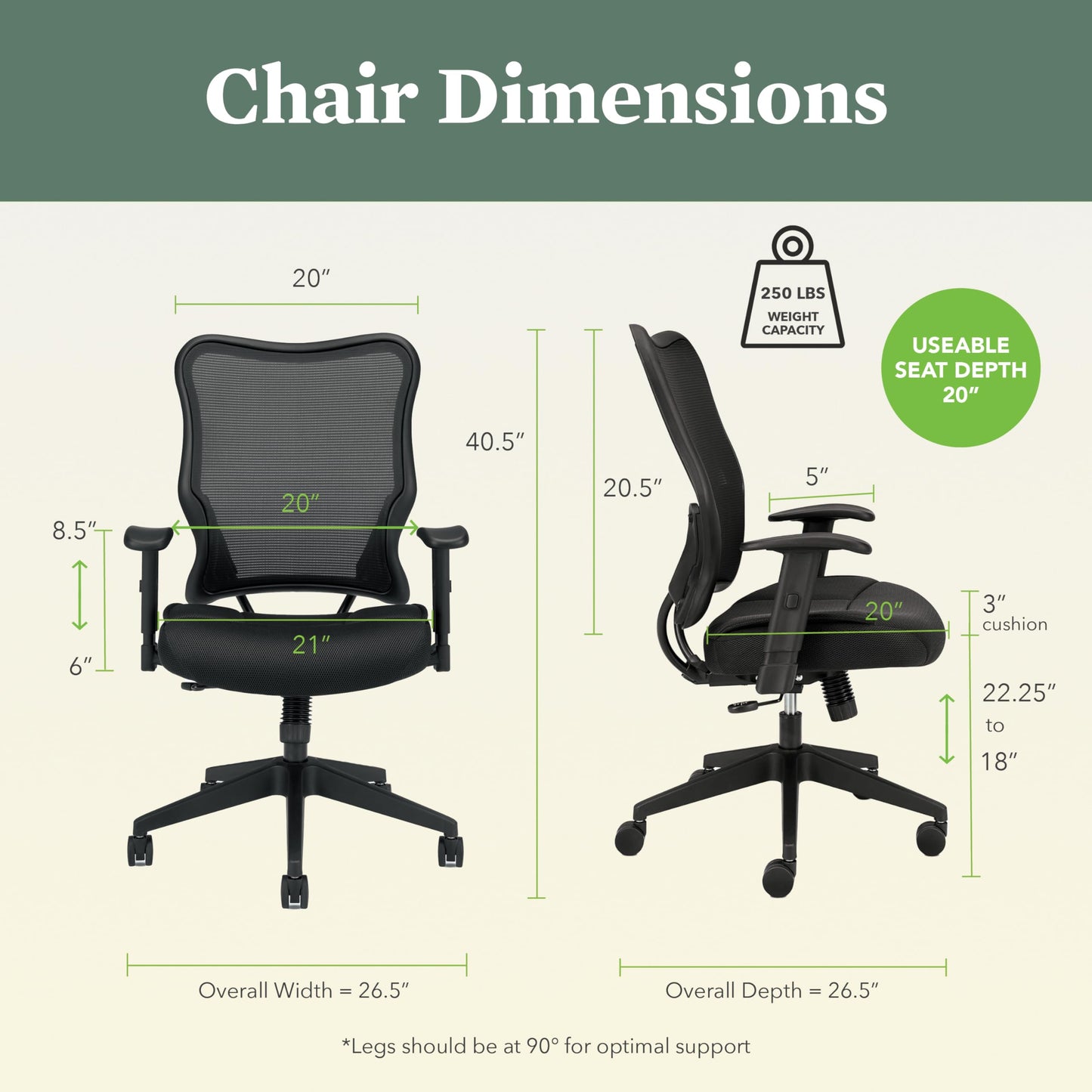 HON Wave High Back Ergonomic Mesh Office Chair with Adjustable Arms, Synchro‑Tilt Recline and Swivel Wheels, Desk and Computer Chair for Home Office or Workstation, Black