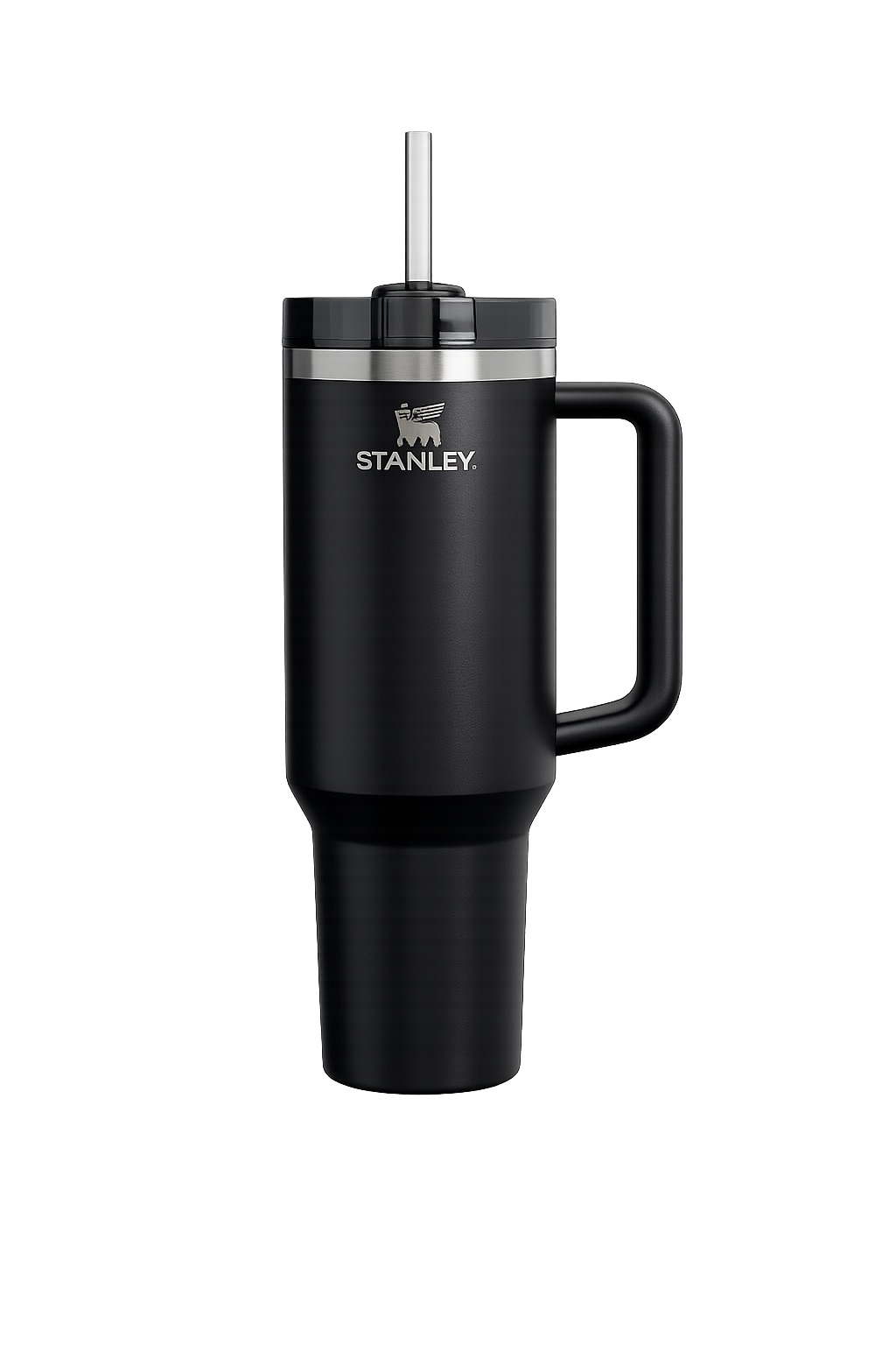 Stanley Quencher H2.0 FlowState Tumbler – Matte Black Insulated Travel Mug with Handle & Straw