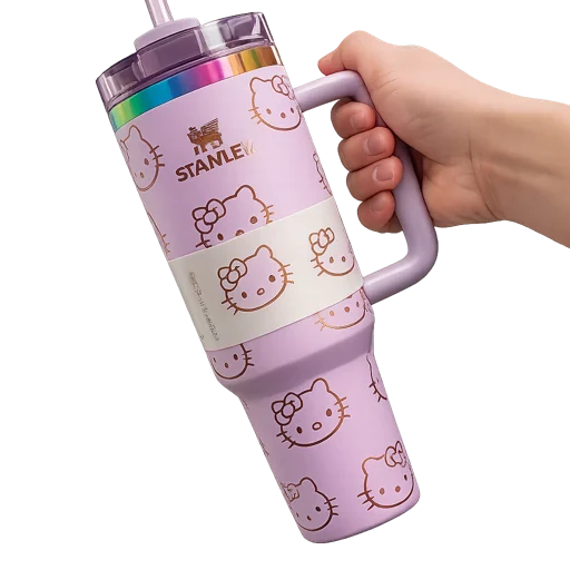 Purple Colorful Stanley Quencher H2.0 40oz Stainless Steel Vacuum Insulated Tumbler with Handle & Straw