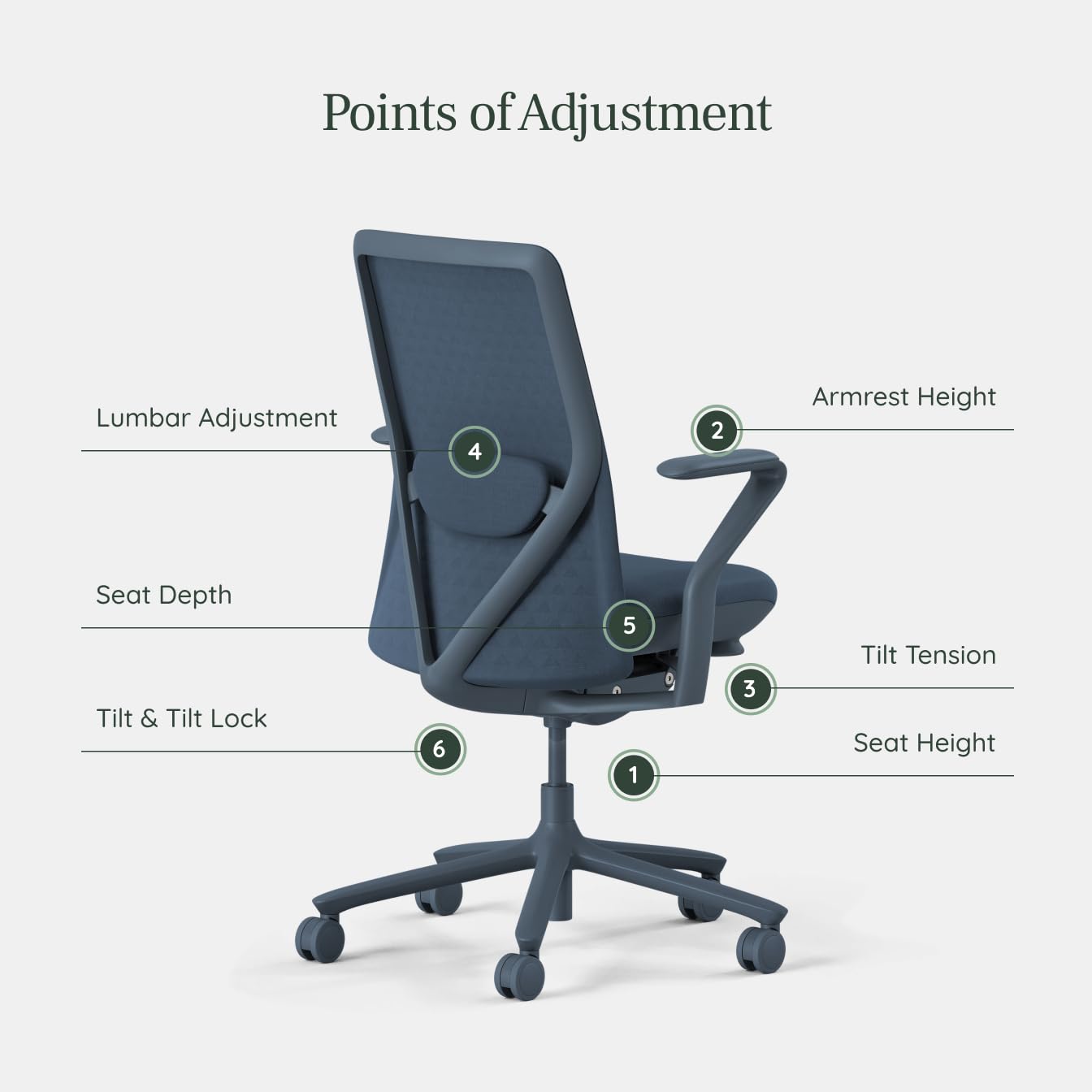 Branch Verve Chair - High Performance Executive Office Chair with Contoured Back and Adjustable Lumbar Support - High Density Foam Cushion and 3D Knit Back - Fits 5' to 6', Up to 275 lbs, Cobalt