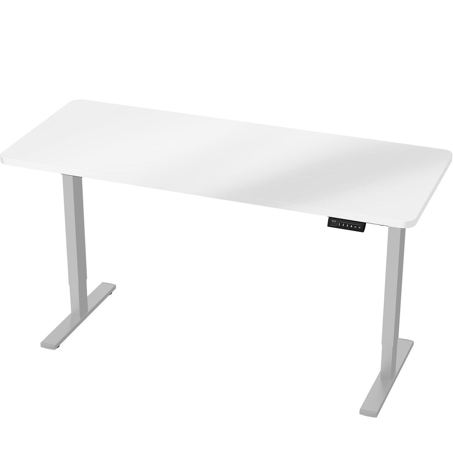 VIVO Electric Dry Erase 60 x 24 in Standing Desk, Memory Height Adjustment, 1B Series, Holds 220 lbs, Whiteboard Top Gray Frame, DESK-KIT-1G6WE
