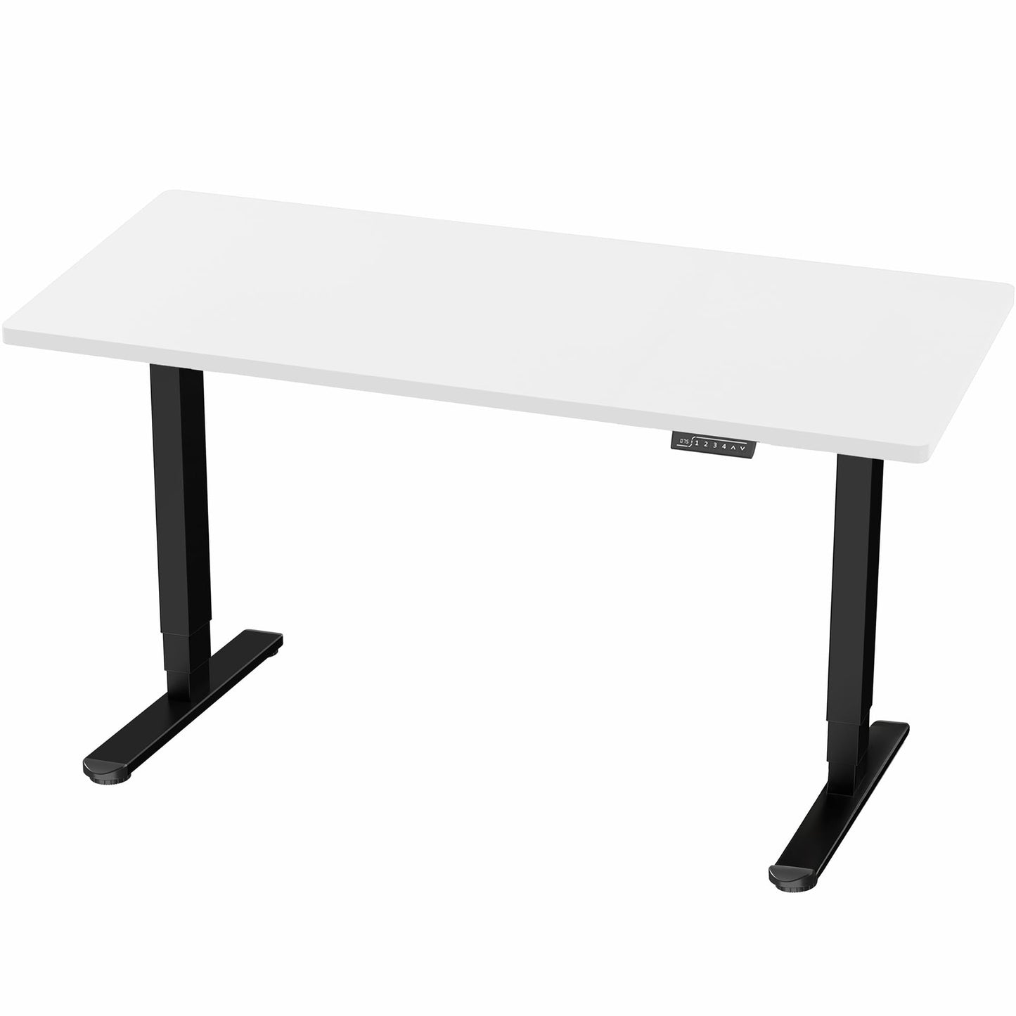 VIVO Electric 60 x 24 in Dual Motor Sit Stand Desk, Memory Height Adjustment, 2B Series, White Top Black Frame, DESK-KIT-2B6W