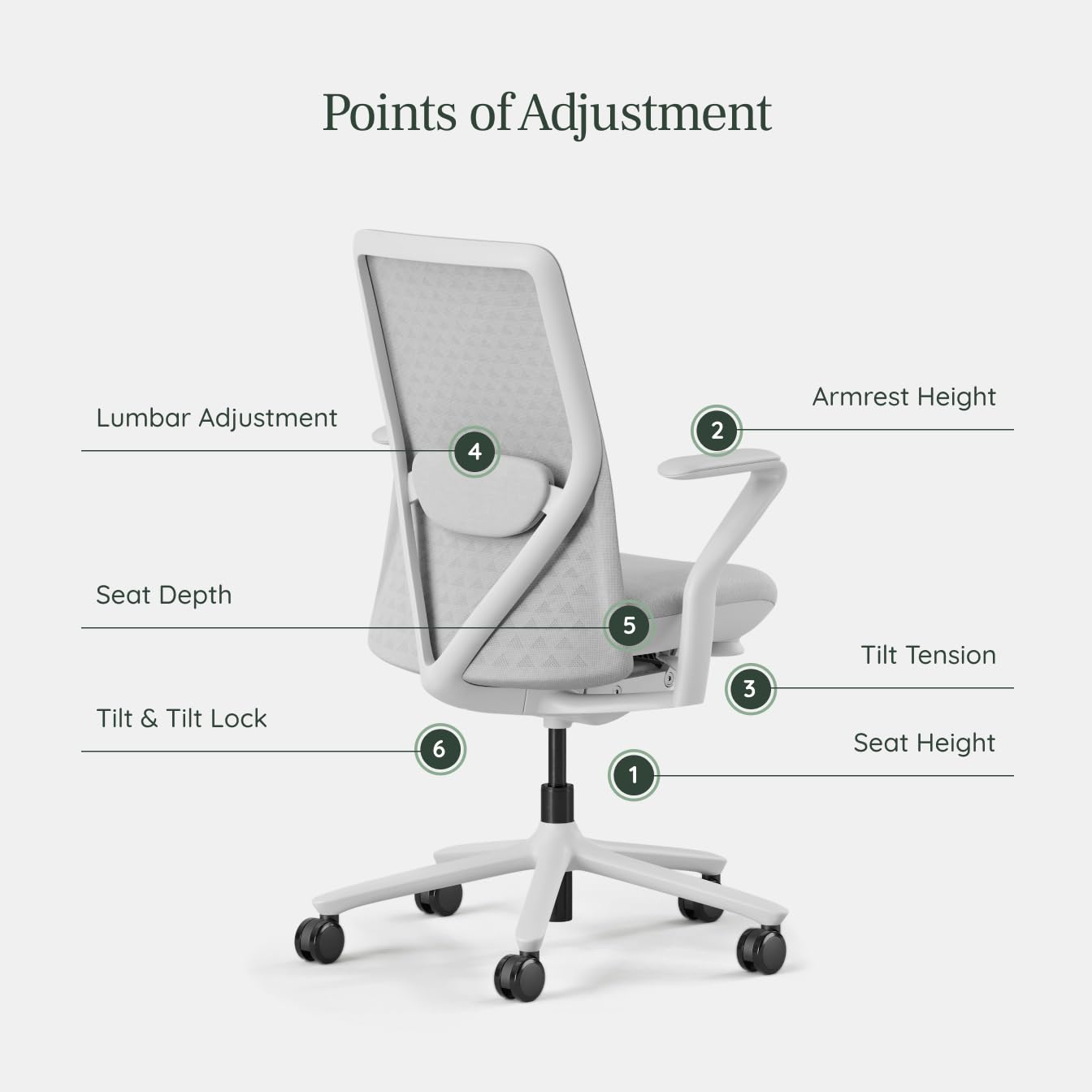 Branch Verve Chair - High Performance Executive Office Chair with Contoured Back and Adjustable Lumbar Support - High Density Foam Cushion and 3D Knit Back - Fits 5' to 6', Up to 275 lbs, Mist