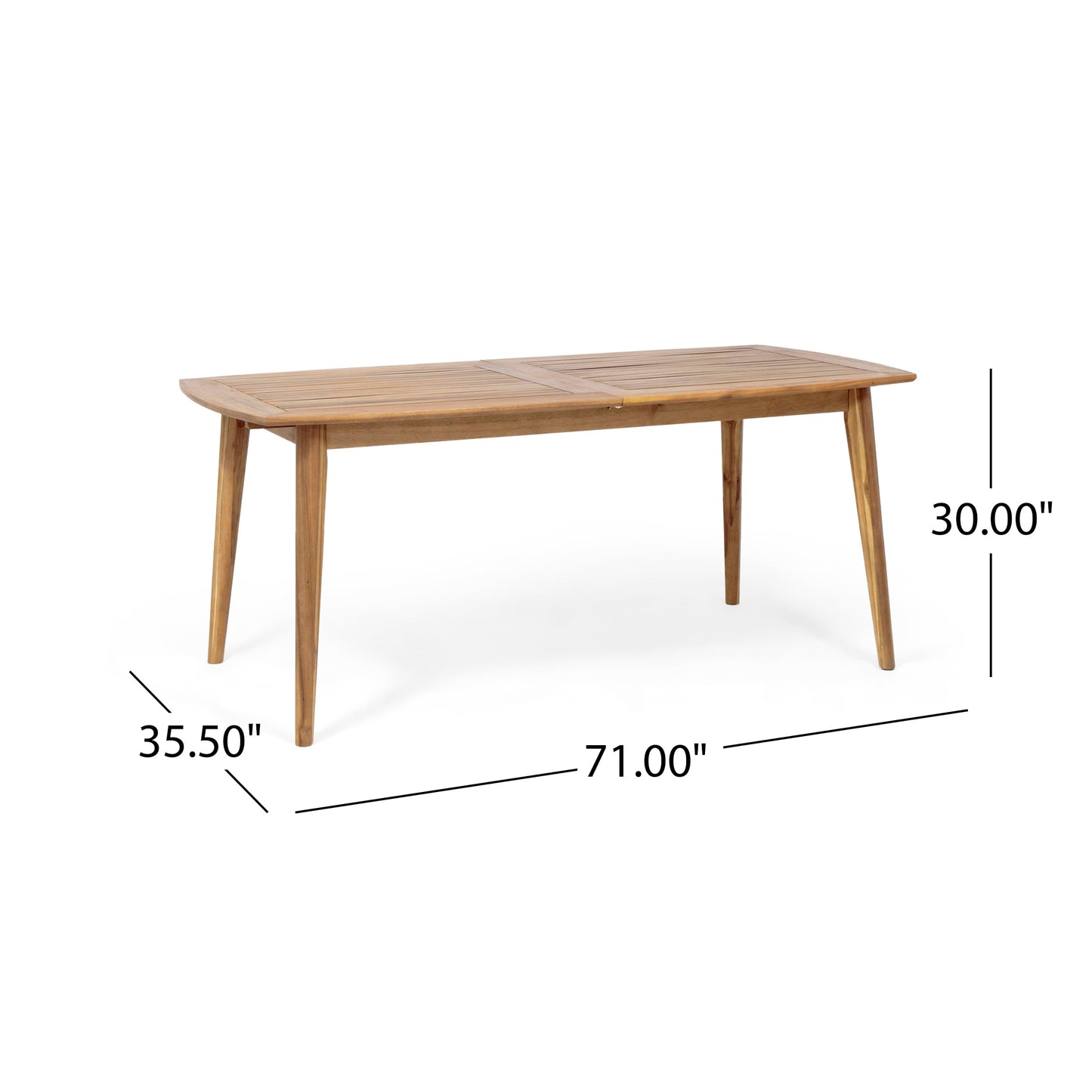 Christopher Knight Home Stamford Outdoor Acacia Wood Expandable Dining Table, Teak