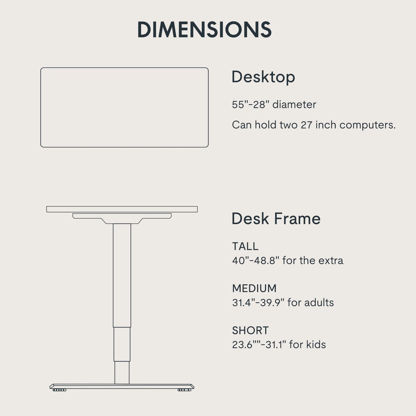 FLEXISPOT E6 3-Stage Dual Motor Electric Standing Desk 55 x 28 Sit Stand Up Desk, Holds 220 lbs, Adjustable Height w/Memory Presets, One-Piece Black Desktop & Black Frame, Ships in 2 Boxes