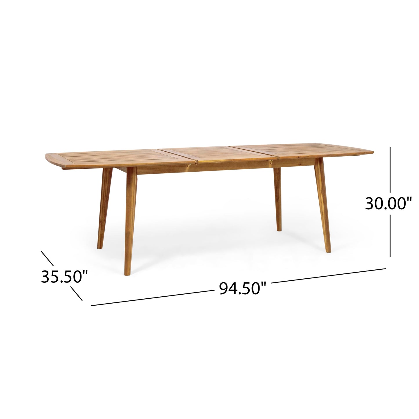 Christopher Knight Home Stamford Outdoor Acacia Wood Expandable Dining Table, Teak