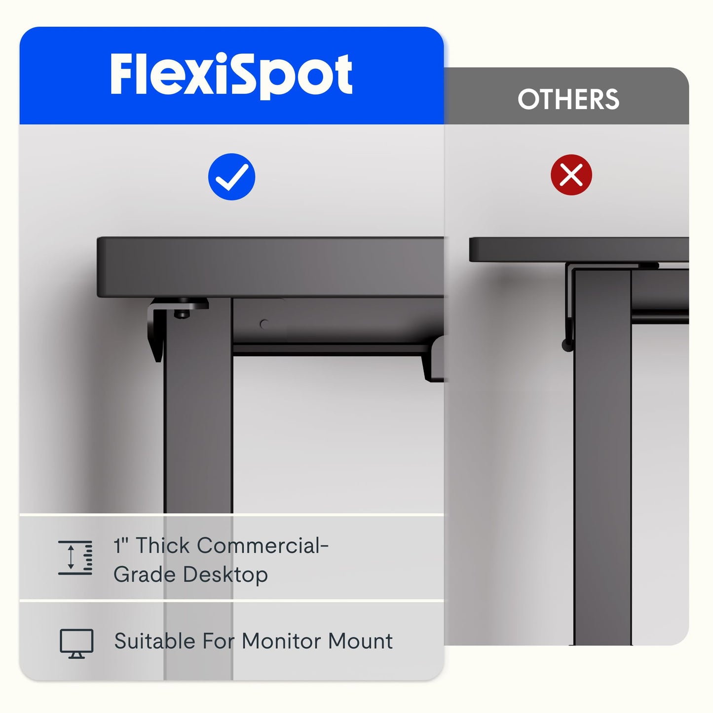 FLEXISPOT L Shaped Standing Desk, 63 x 47 Inch Electric Height Adjustable Corner Desk, Sit Stand Computer Workstation, Preset Controller, Home Office, Black Frame with Rustic Brown Top