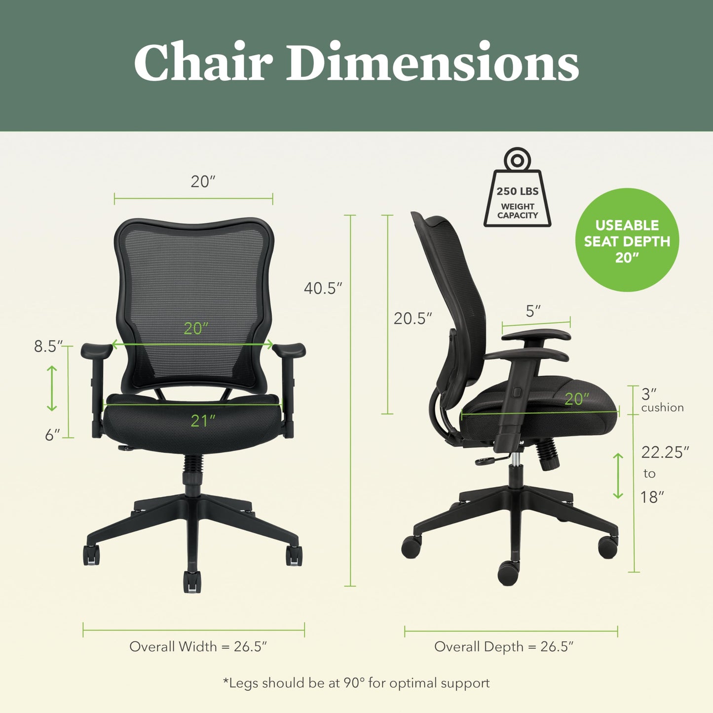HON Wave High Back Ergonomic Mesh Office Chair with Adjustable Arms, Synchro‑Tilt Recline and Swivel Wheels, Desk and Computer Chair for Home Office or Workstation, Black