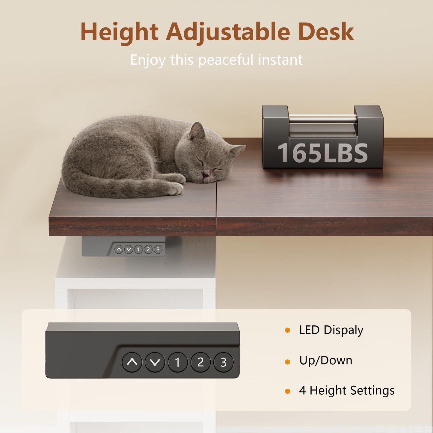 Homiflex 71" L Shaped Electric Standing Desk with Hutch and 3 Drawers, Farmhouse Height Adjustable Sit Stand Desk, Large Corner Computer Desk with File Cabinet, Power Outlets & LED Lights, White