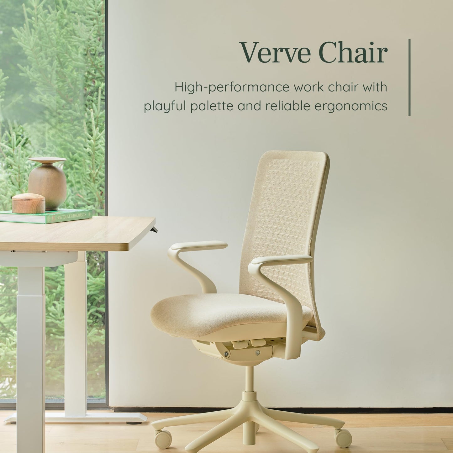 Branch Verve Chair - High Performance Executive Office Chair with Contoured Back and Adjustable Lumbar Support - High Density Foam Cushion and 3D Knit Back - Fits 5' to 6', Up to 275 lbs, Mist