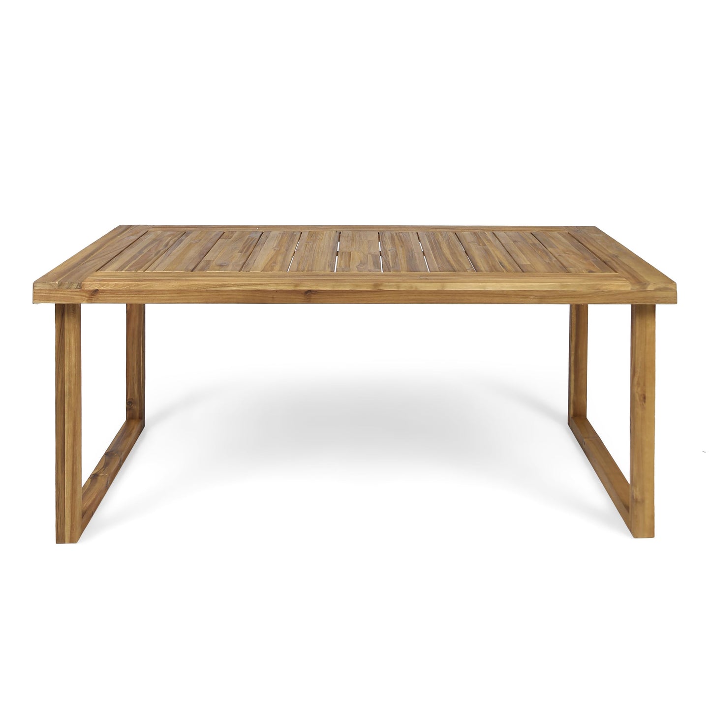 Christopher Knight Home Terry Acacia Wood Patio Dining Set for 6, Solid Wood Outdoor Dining Table Set for 6, 7 Piece Outdoor Dining Set with Rectangular Table and Woven Rope Accents, Teak+Beige+Grey