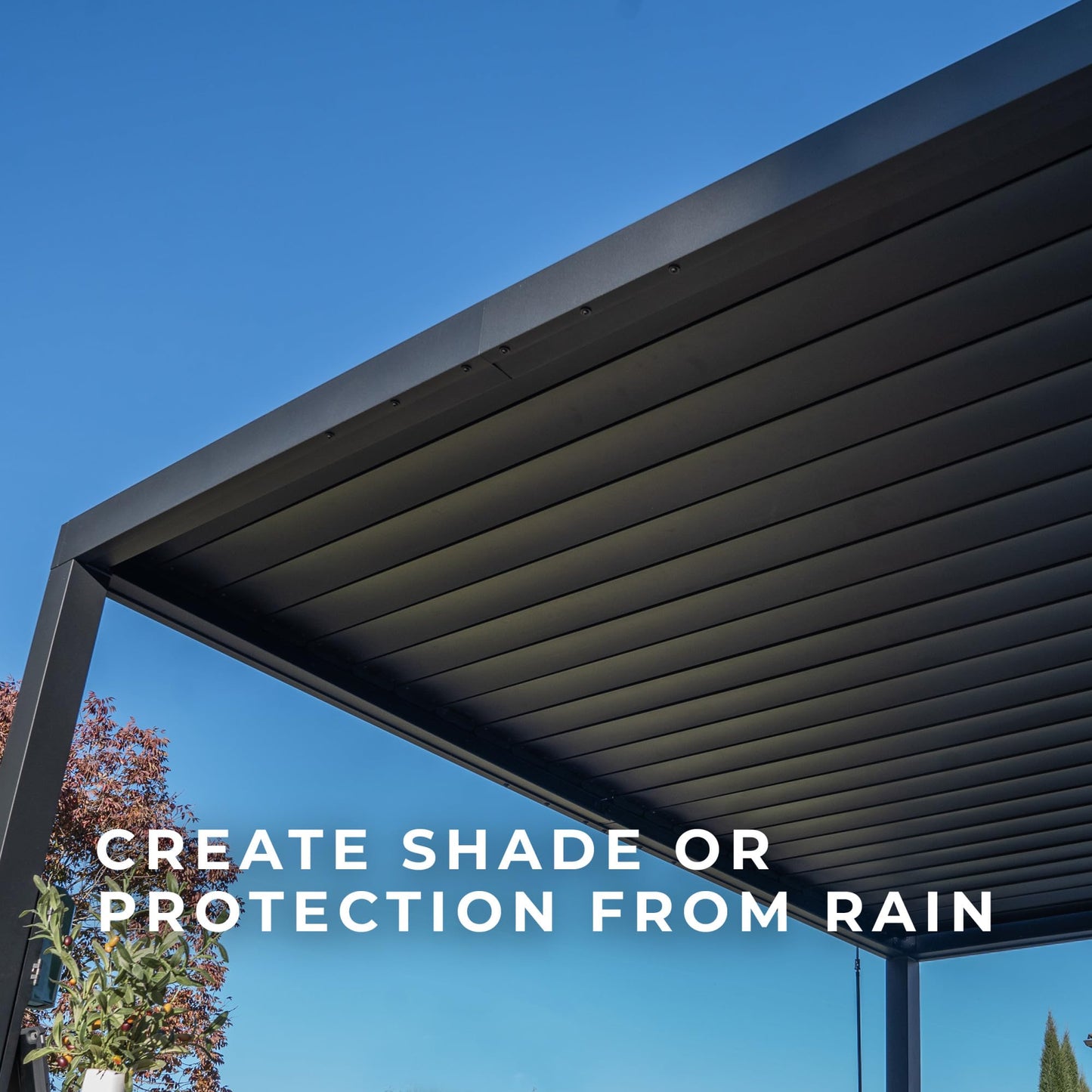 Backyard Discovery Sarasota 18' x 10' Galvanized Steel Louvered Pergola Kit with Adjustable Roof, Shade, Rain Protection, High-Wind Rating, Gutter System for Outdoor Patio, Garden, Deck, Entertaining