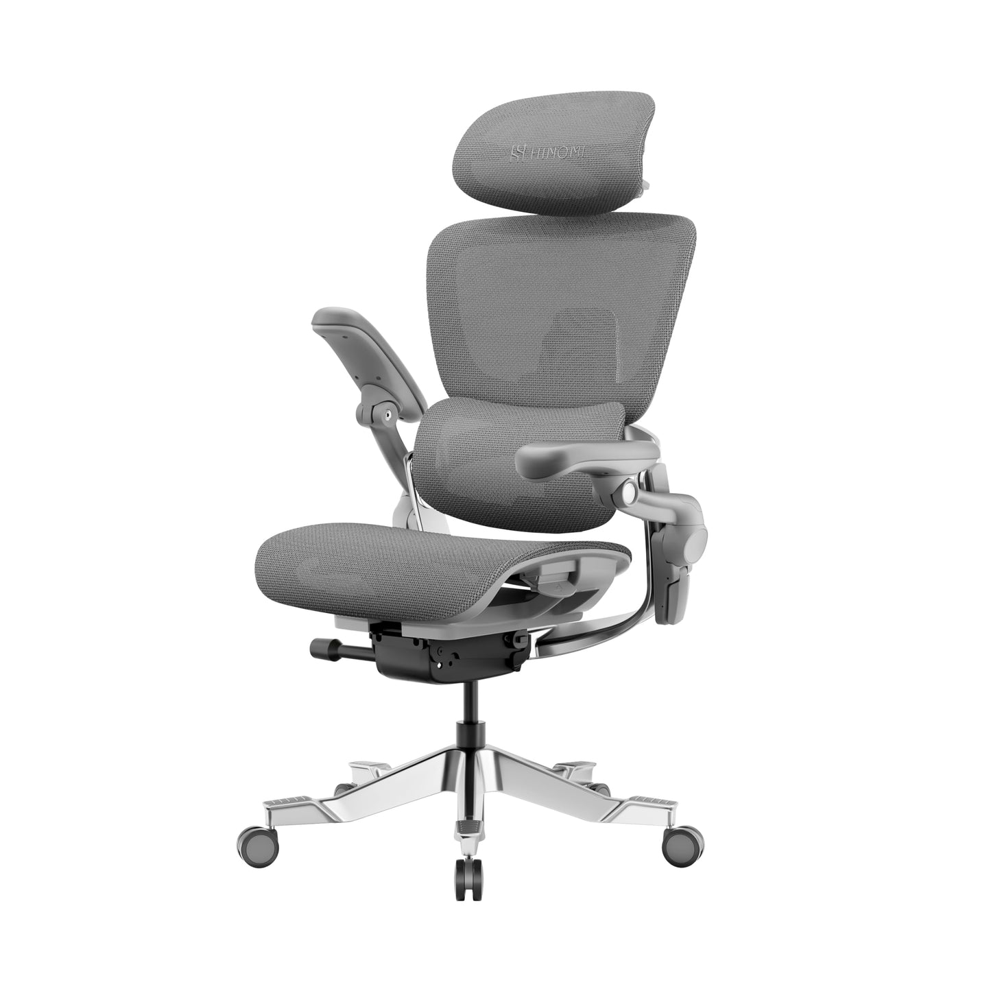 HINOMI H2 Pro Premium Ergonomic Office Chair - Comfy Home Office Desk Computer Chair with Adjustable Back Support, Swivel Wheels, Flip-up Arms, Comfortable Mesh Seat for Desk Work (Gray)
