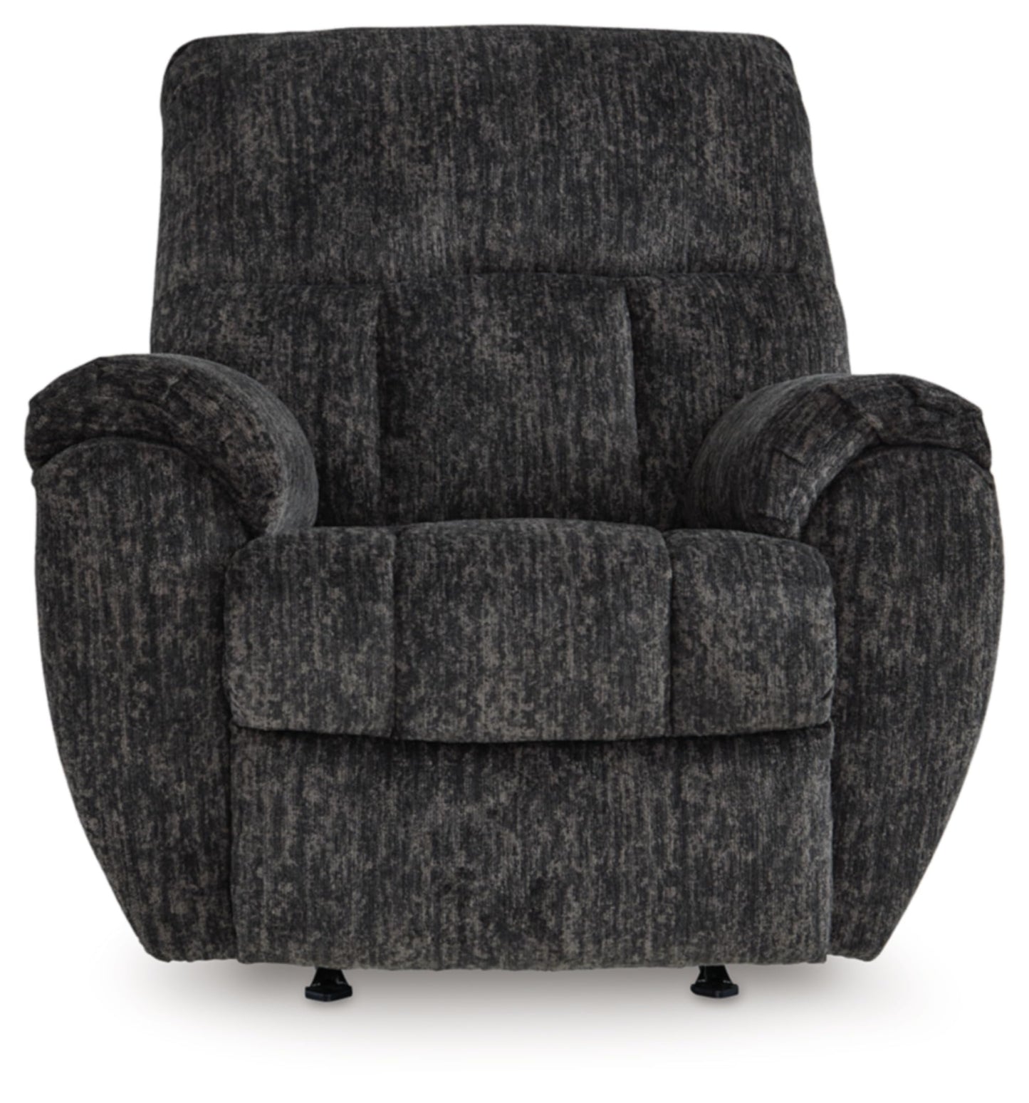 Signature Design by Ashley Rampant Casual Manual Rocker Recliner with Pillow-Top Arms, Gray