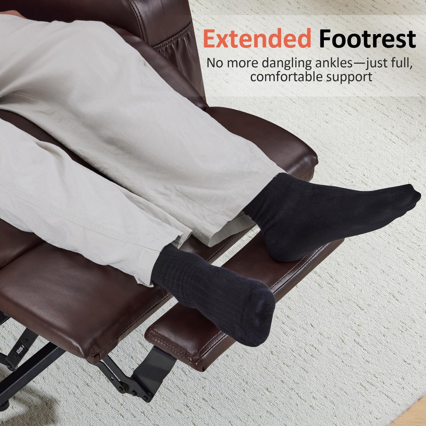 MCombo Electric Power Lift Recliner Chair Sofa with Massage and Heat for Elderly, 3 Positions, 2 Side Pockets, and Cup Holders, USB Ports, Faux Leather 7040 (Dark Brown, Medium)