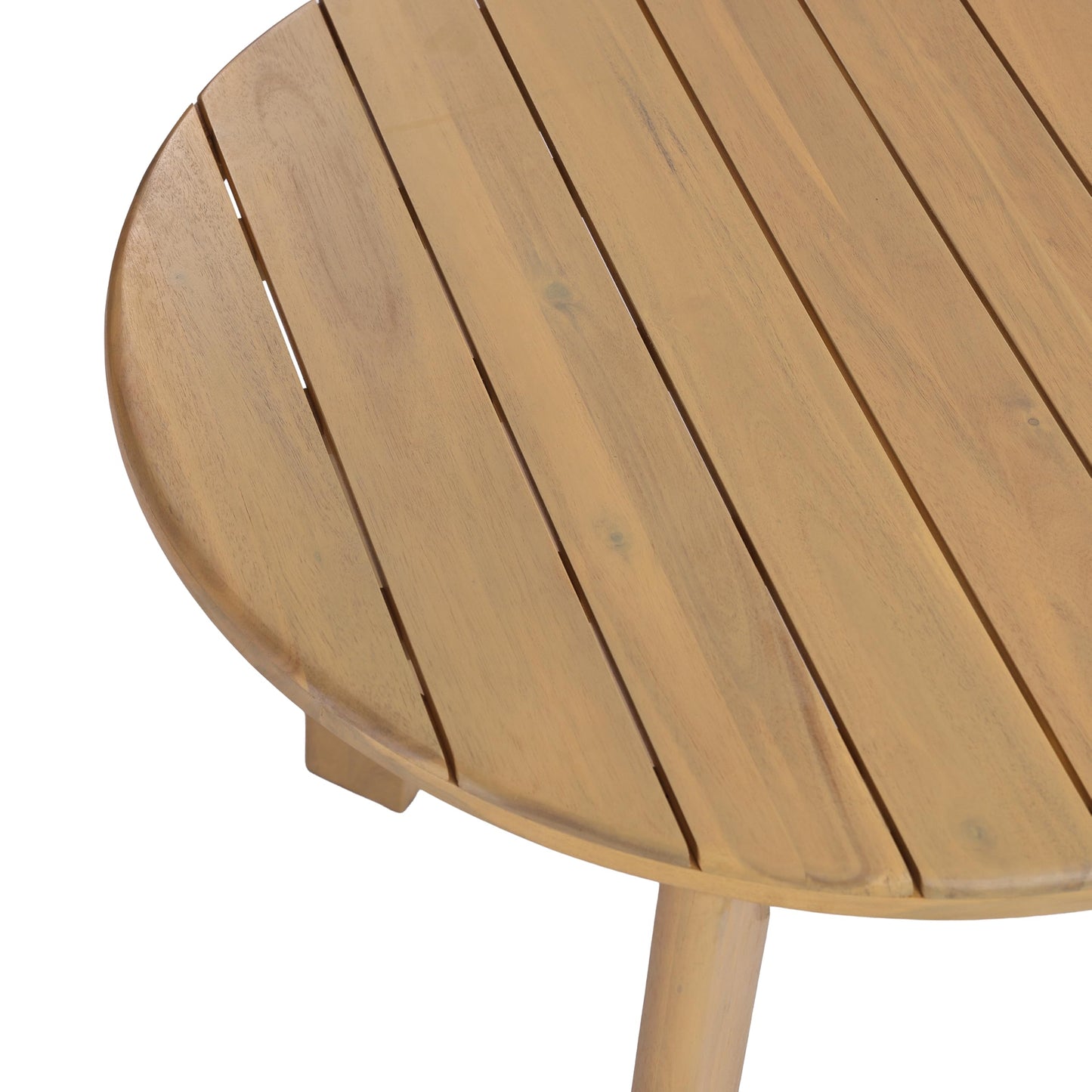 Merax Patio Outdoor Acacia Wood Oval Outdoor Dining Table with Sturdy Legs for Backyard, Lawn, Balcony, Light Teak