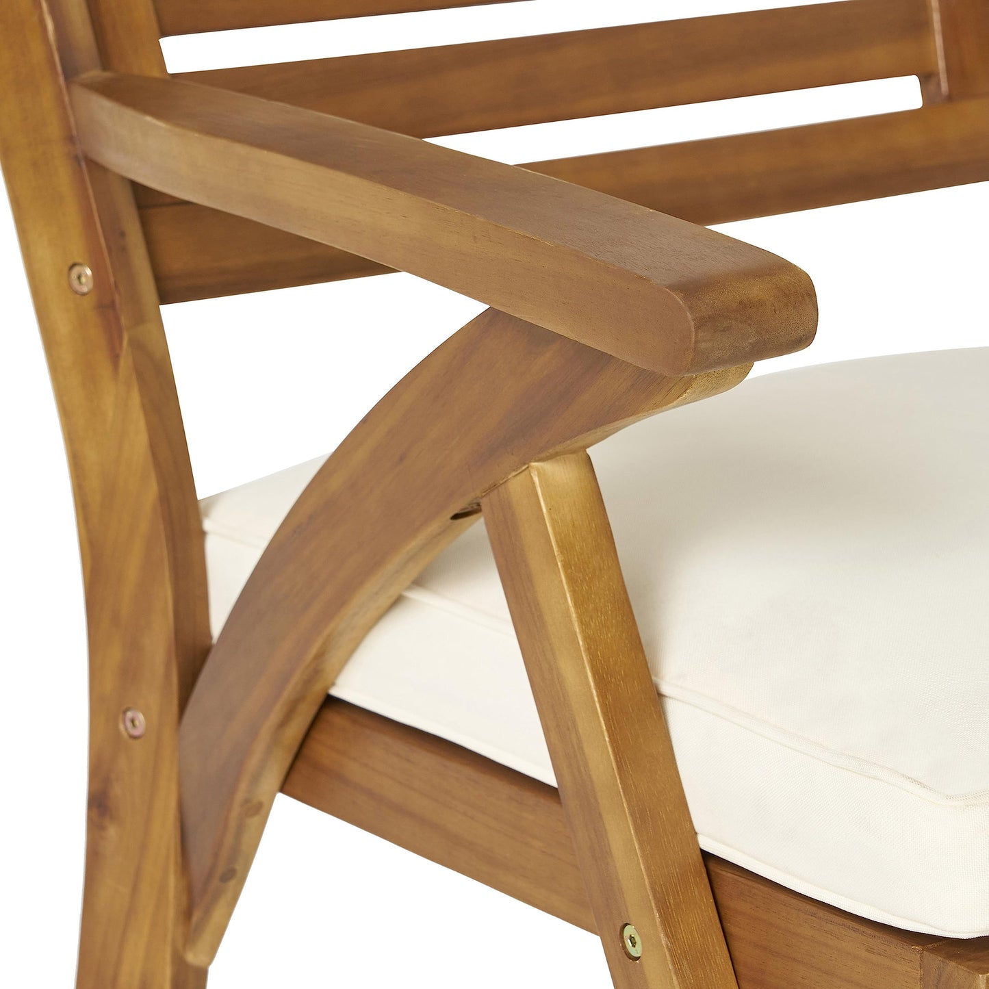 Christopher Knight Home Outdoor 6 Seater Acacia Wood Oval Dining Set with Cushions, Teak and Cream