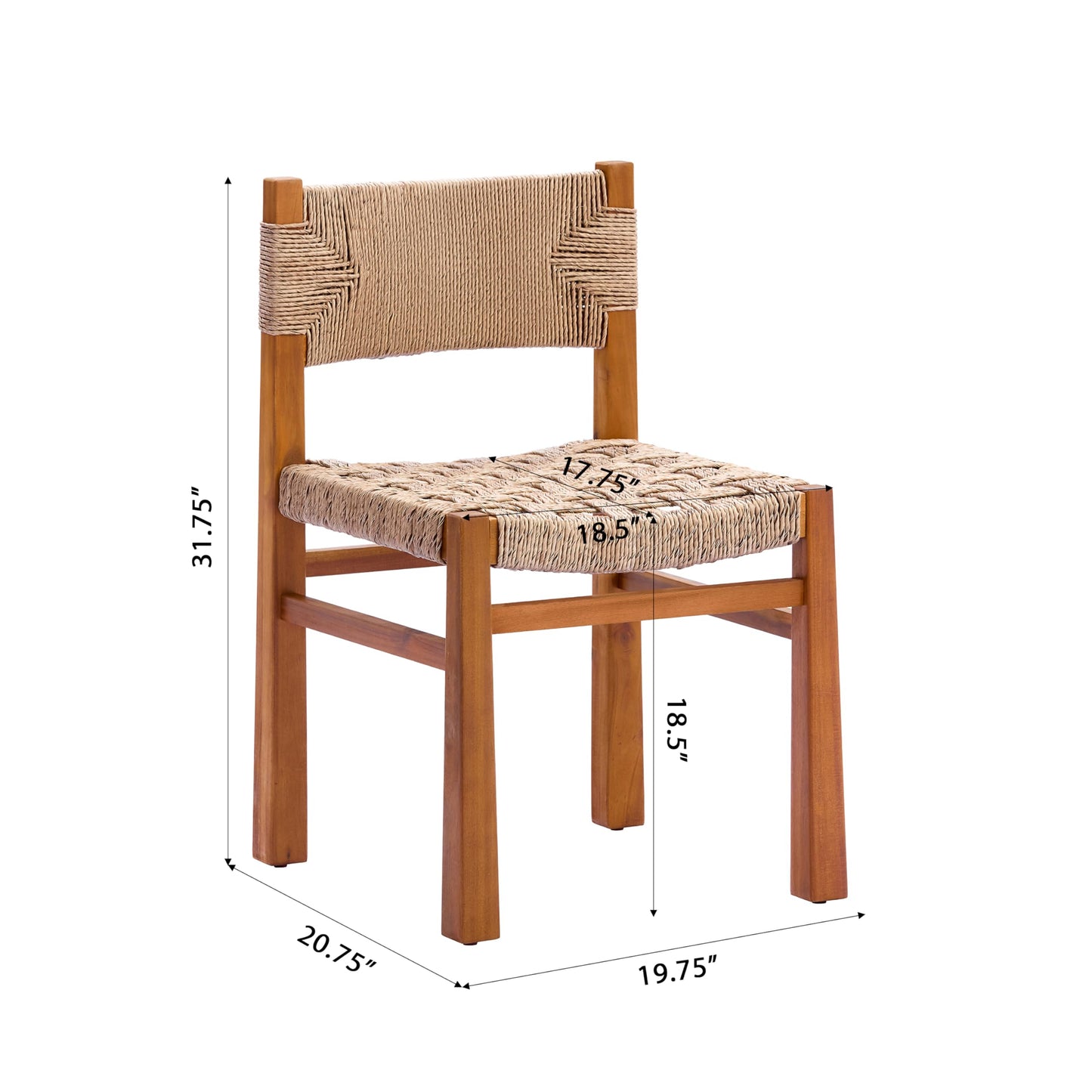 Christopher Knight Home 6 Piece Outdoor Acacia Wood Patio Dining Set, 70 Inch Rectangular Table with 4 Wicker Dining Chairs and Bench, Teak Finish Patio Table and Chairs Set for Garden Backyard Deck