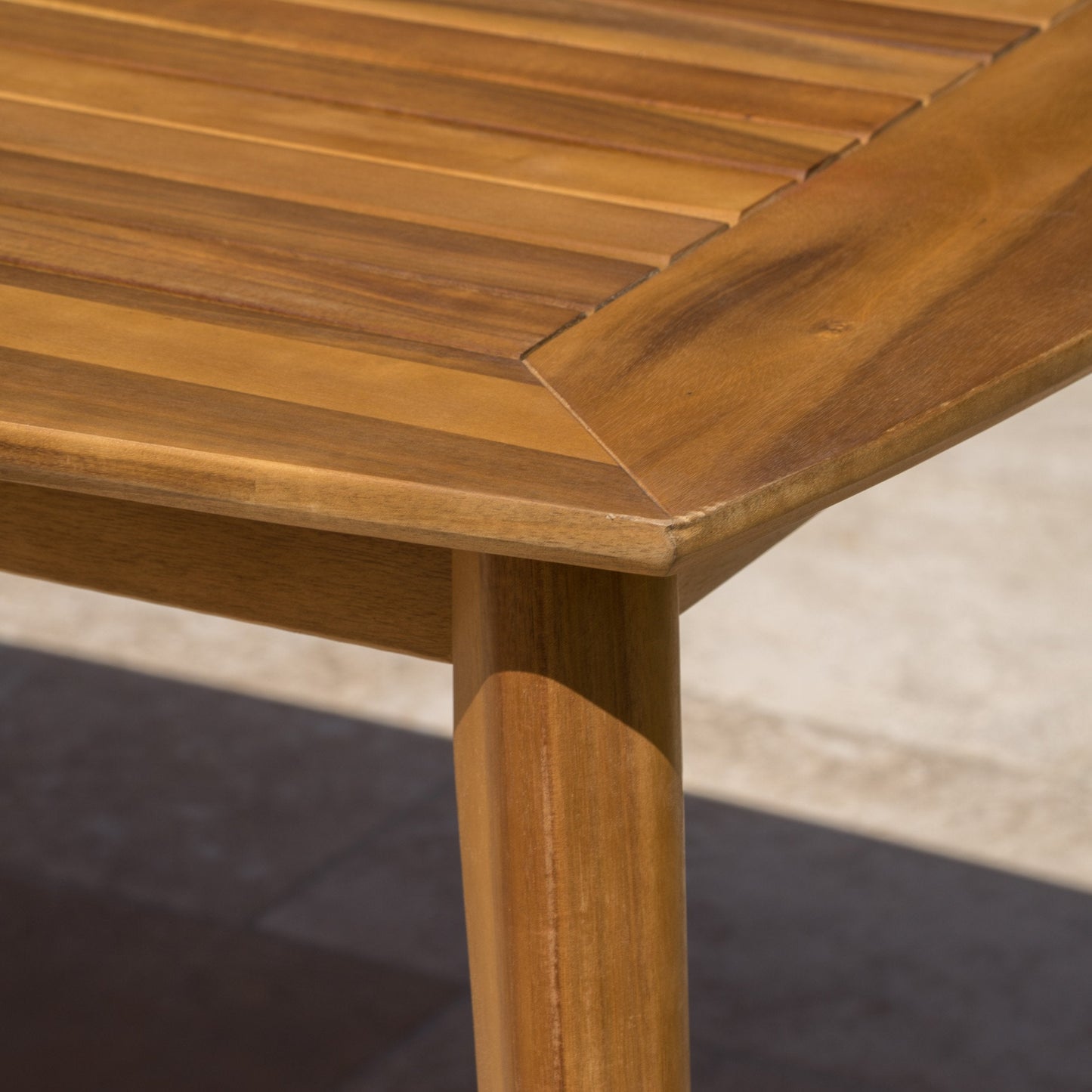 Stanyan | 7 Piece Outdoor Acacia Wood Dining Set | Perfect for Patio | with Teak Finish