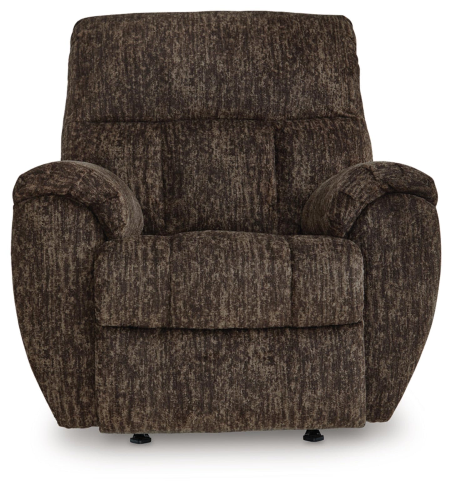 Signature Design by Ashley Rampant Casual Manual Rocker Recliner with Pillow-Top Arms, Dark Brown