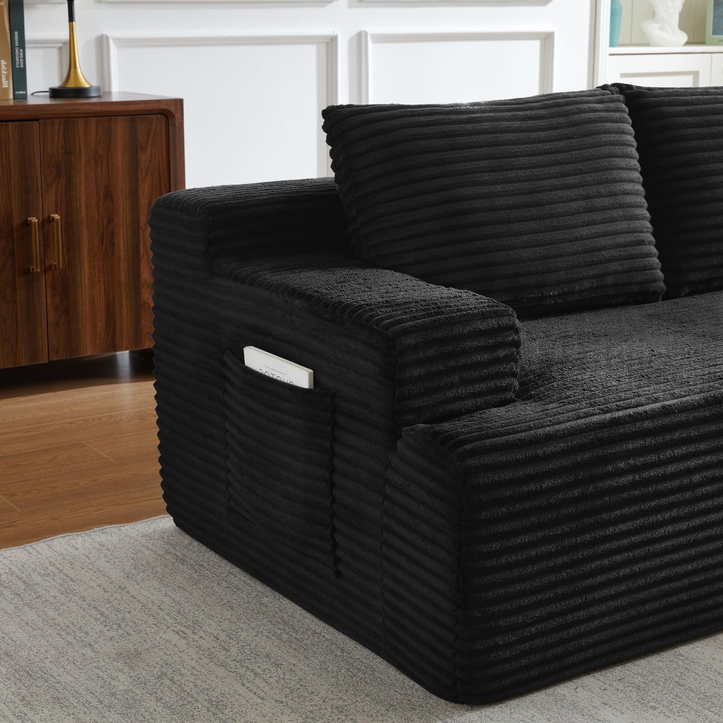 96" Modular Sectional Sofa, Cloud Sectional Couch with Deep Seat, Modern L-Shape Corner Sofa Couch with Right Facing Chaise,Upholstered Boneless Couches for Living Room Bedroom