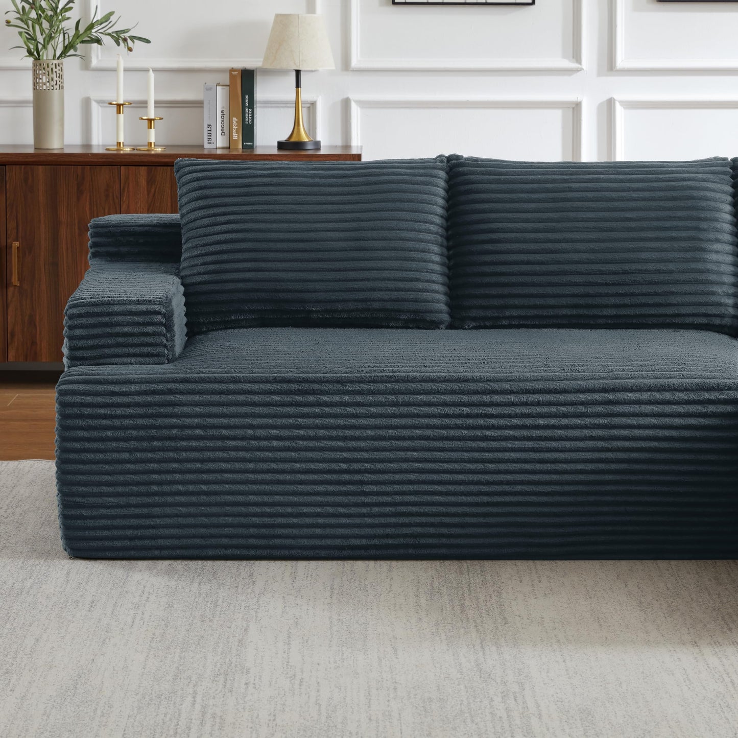 96" Modular Sectional Sofa, Cloud Sectional Couch with Deep Seat, Modern L-Shape Corner Sofa Couch with Right Facing Chaise,Upholstered Boneless Couches for Living Room Bedroom