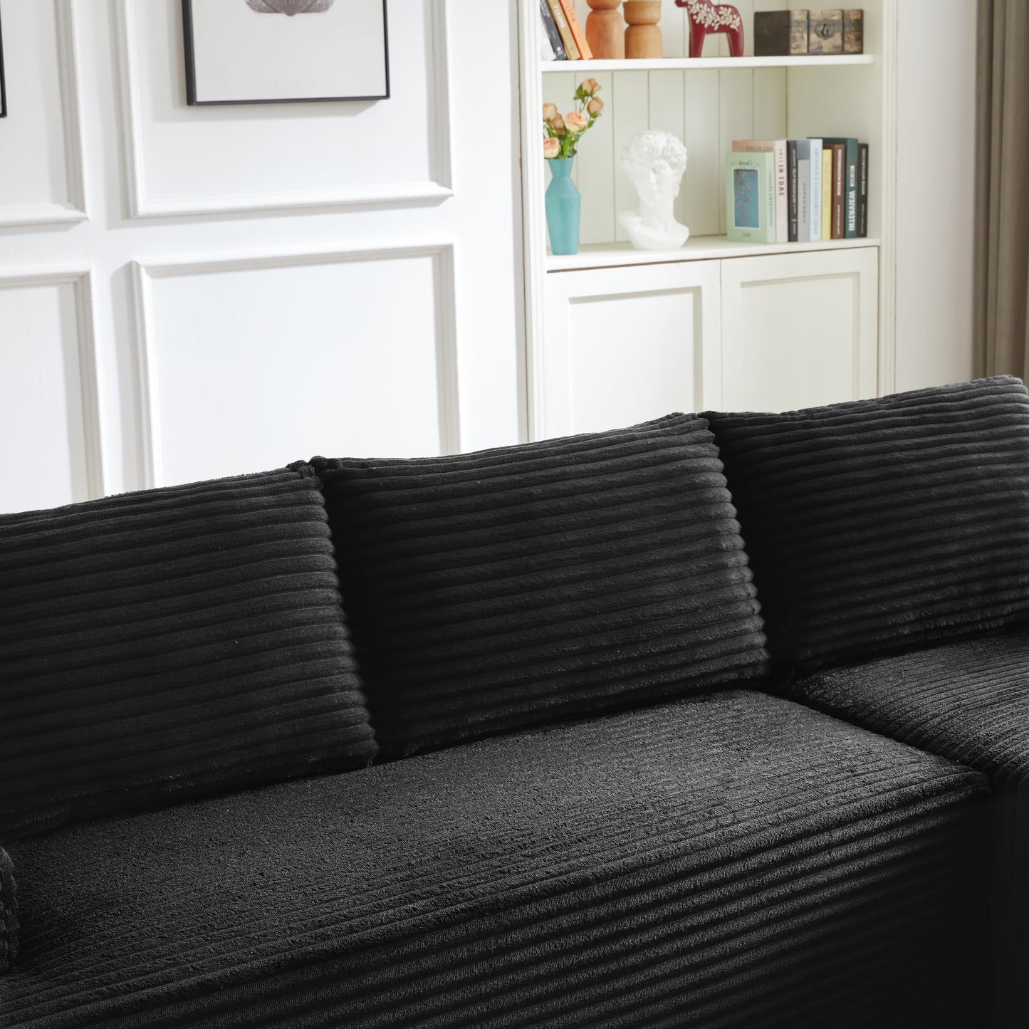 96" Modular Sectional Sofa, Cloud Sectional Couch with Deep Seat, Modern L-Shape Corner Sofa Couch with Right Facing Chaise,Upholstered Boneless Couches for Living Room Bedroom