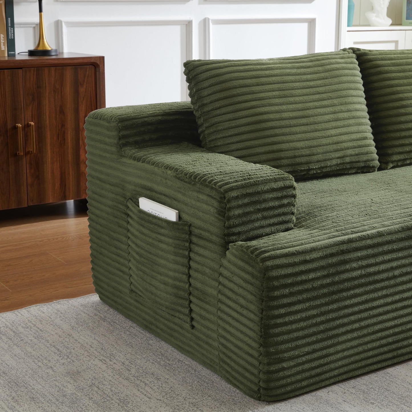 96" Modular Sectional Sofa, Cloud Sectional Couch with Deep Seat, Modern L-Shape Corner Sofa Couch with Right Facing Chaise,Upholstered Boneless Couches for Living Room Bedroom