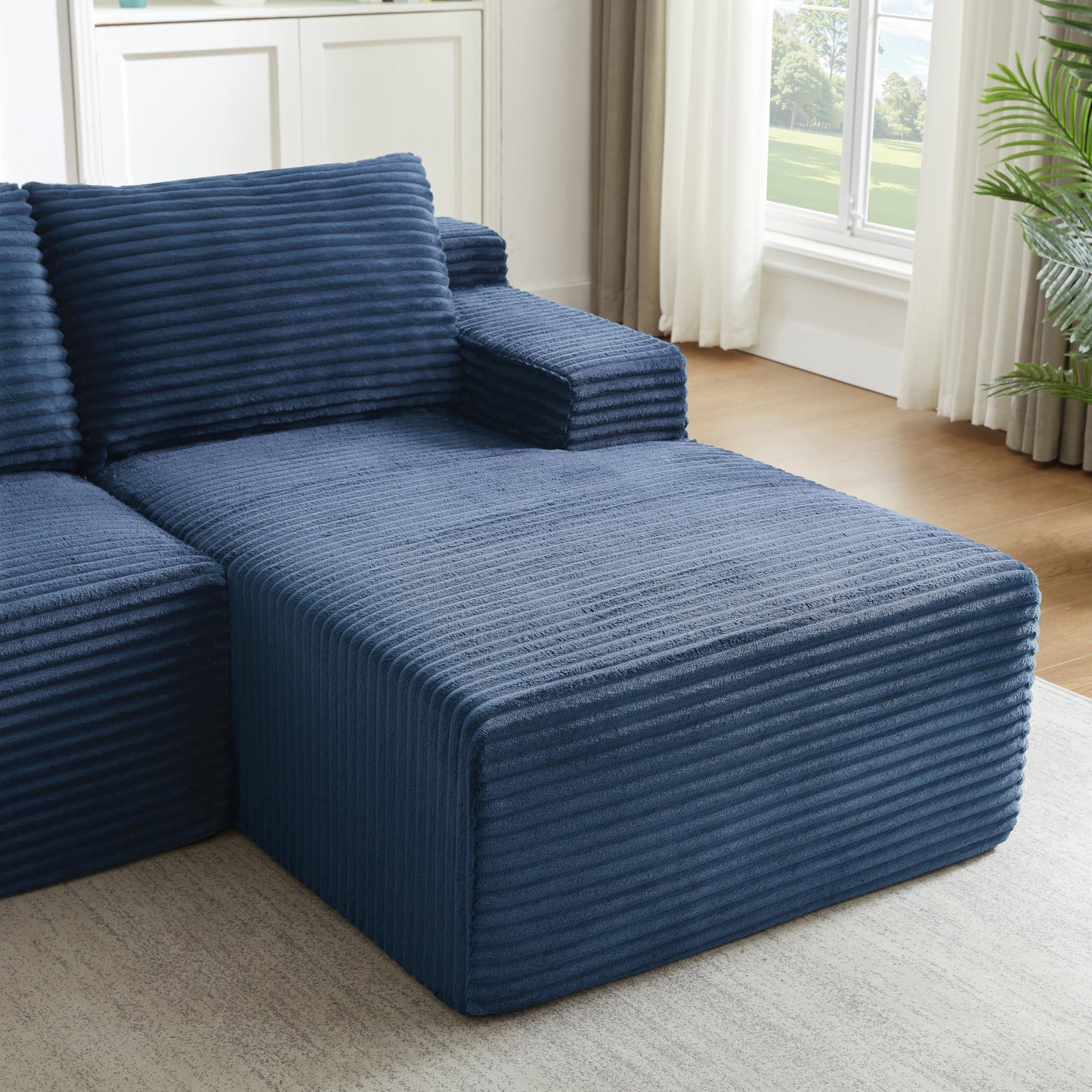 96" Modular Sectional Sofa, Cloud Sectional Couch with Deep Seat, Modern L-Shape Corner Sofa Couch with Right Facing Chaise,Upholstered Boneless Couches for Living Room Bedroom